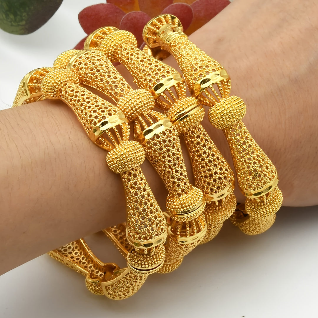 4Pcs Boho Hollow Out Bracelet Set