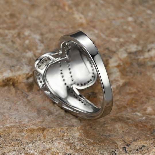 Boho Trendy White Opal Stone Ring
