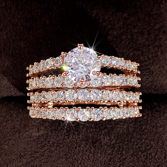 2-Piece Zirconia Engagement Ring