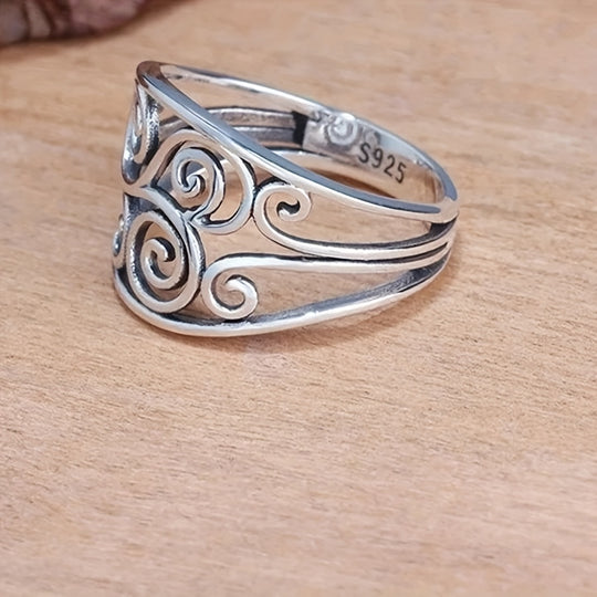 Hollow Wide Band Ring