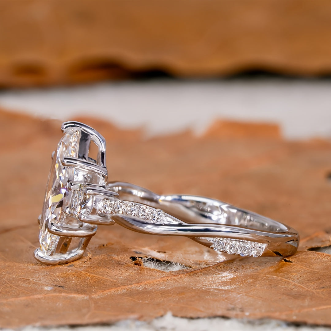 Elegant Marquise Cut Cubic Zirconia Ring