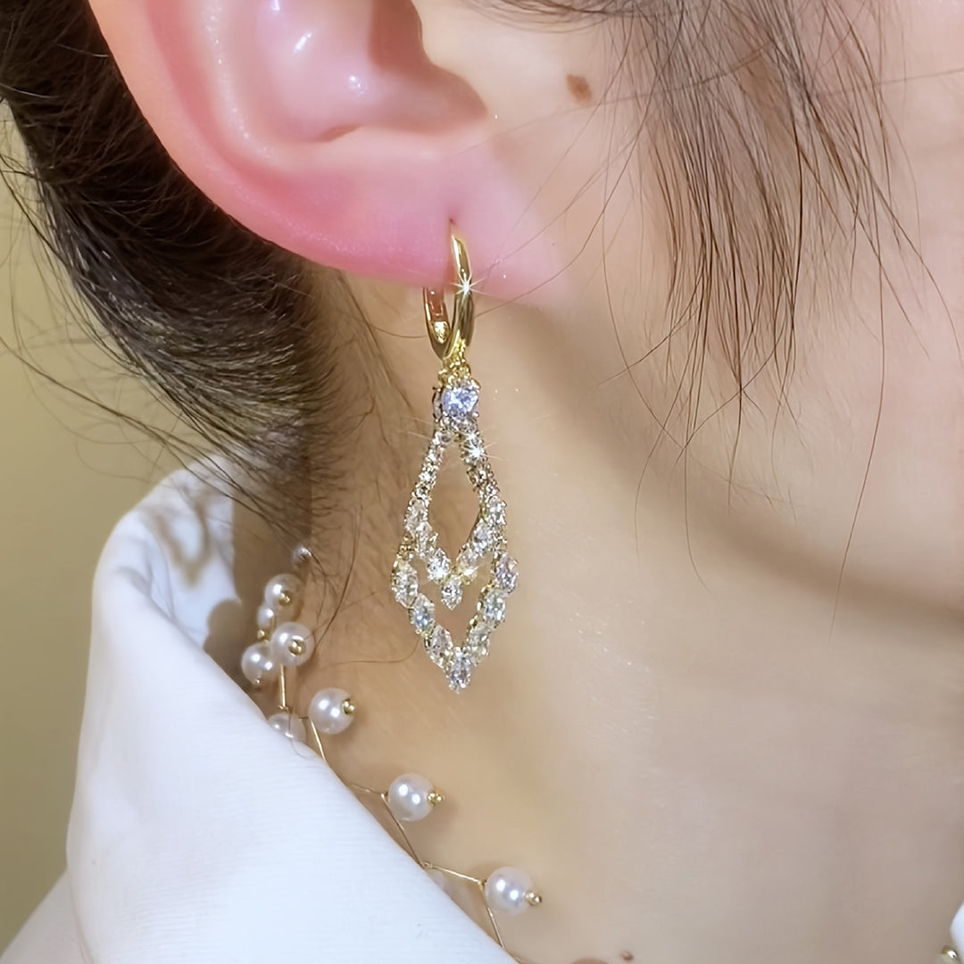 Stylish Double Layer Drop Earrings