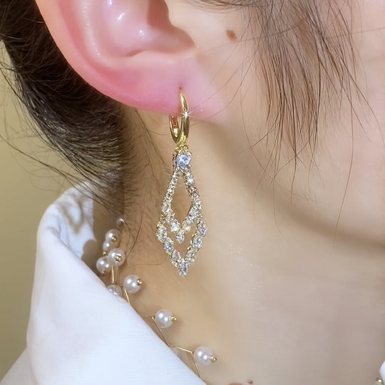 Stylish Double Layer Drop Earrings
