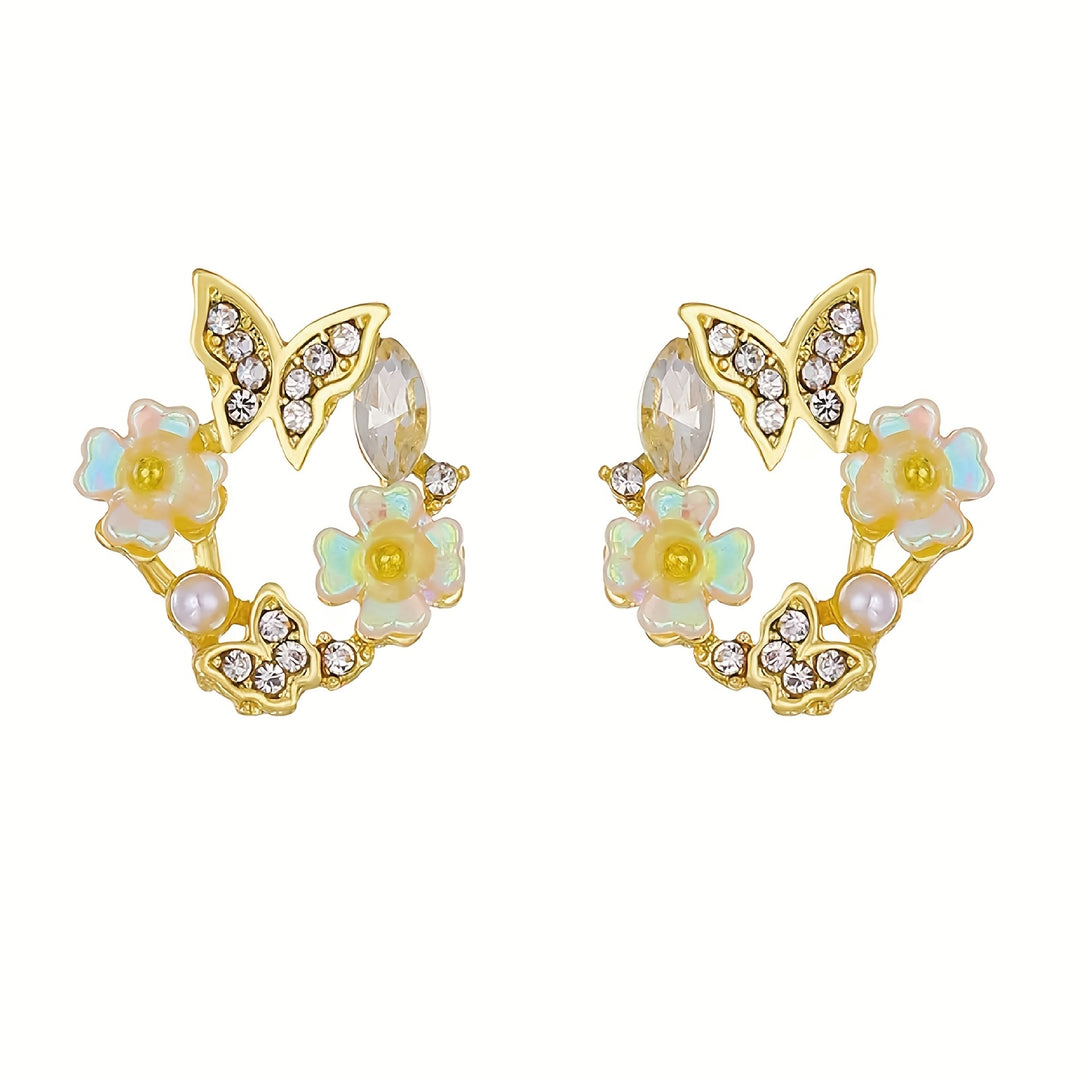 Fashionable Butterfly Rhinestones Earrings