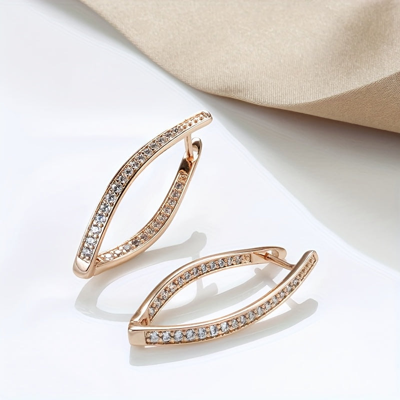 Elegant V-Shape Hoop Earrings