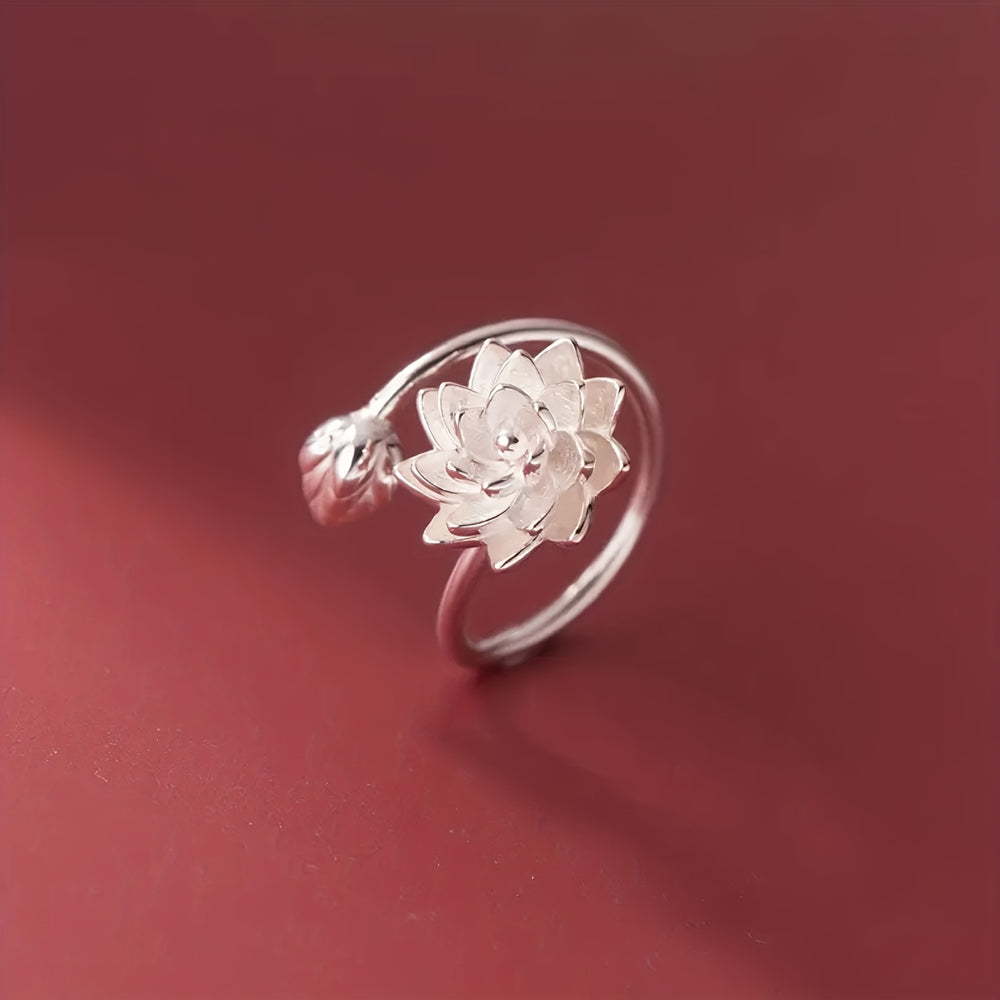 Adjustable Lotus Flower Ring