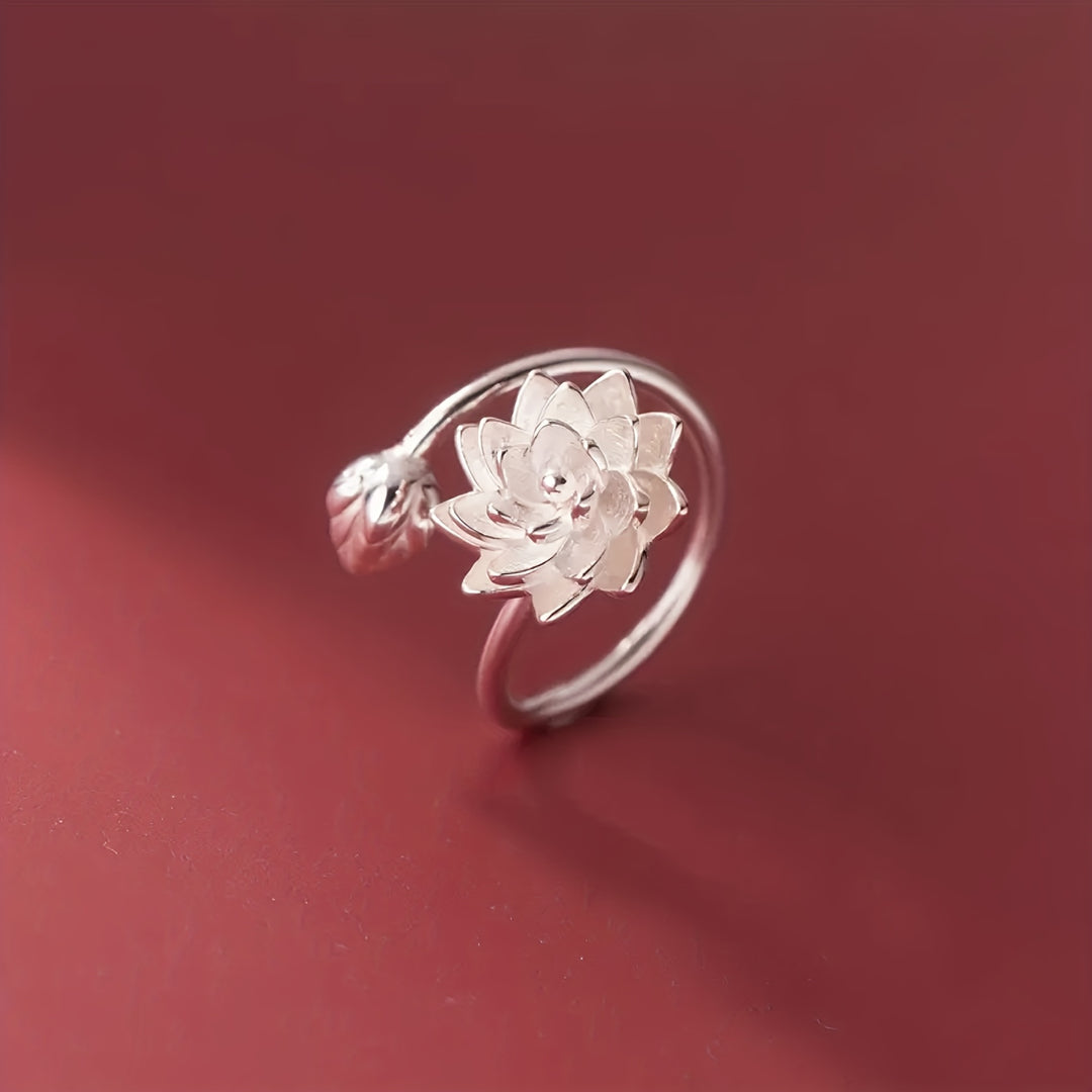 Adjustable Lotus Flower Ring