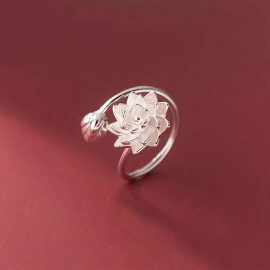 Adjustable Lotus Flower Ring