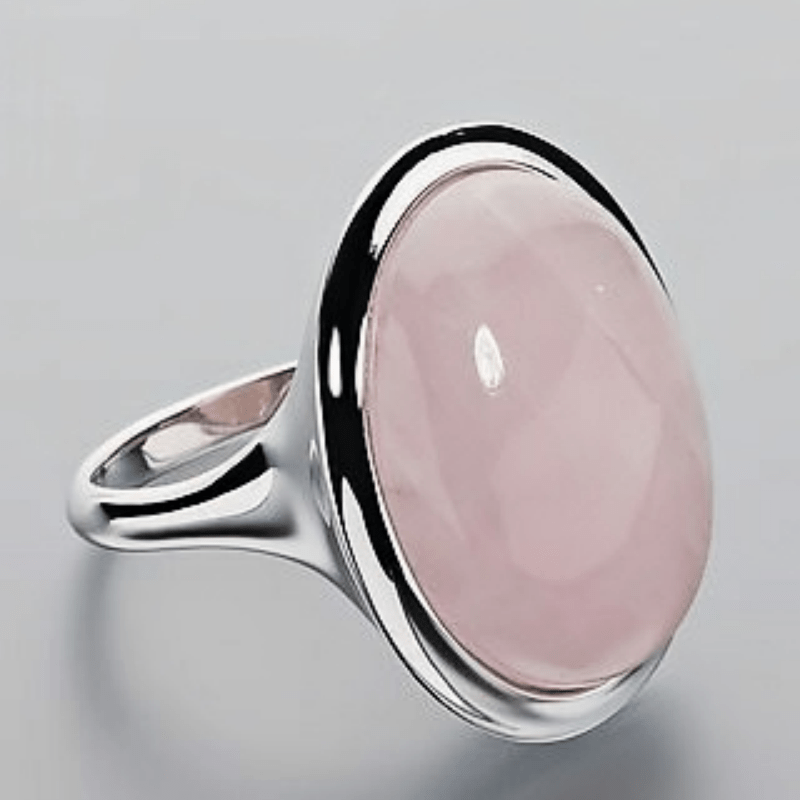 Elegant Silver-Plated Pink Promise Ring