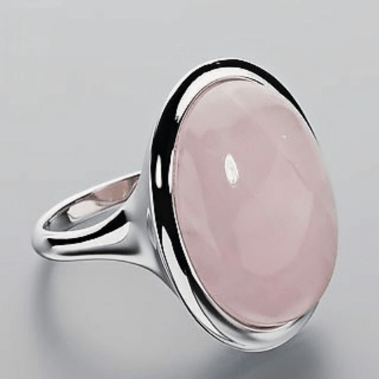 Elegant Silver-Plated Pink Promise Ring