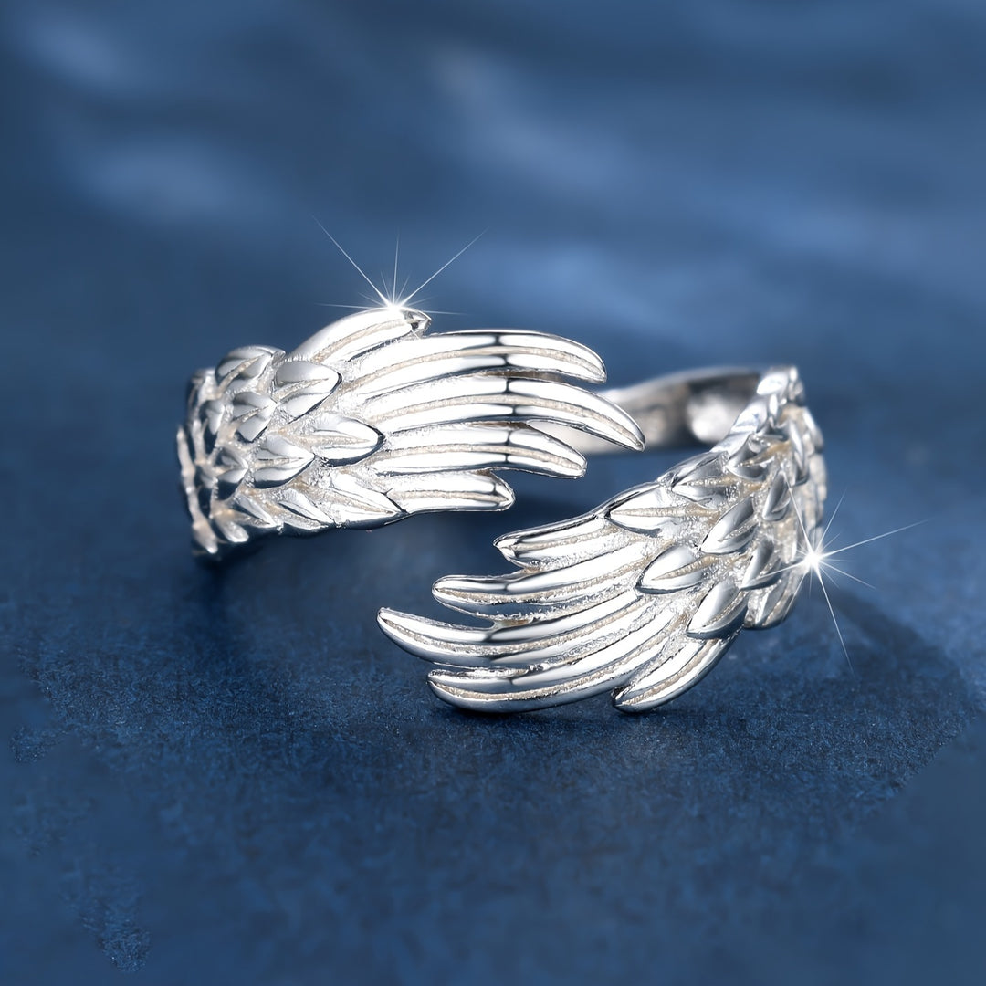 Unique Angel Wing Open Ring