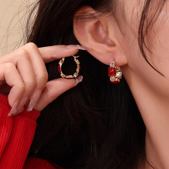 Fashionable Brown Retro Earrings