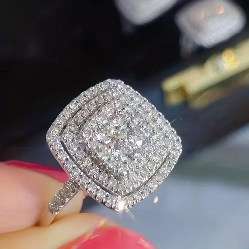 Minimalist  Full White Zirconia Ring