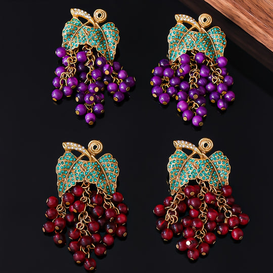 Stylish Grape Cluster Earrings