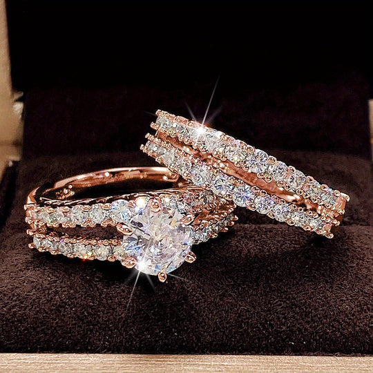 2-Piece Zirconia Engagement Ring