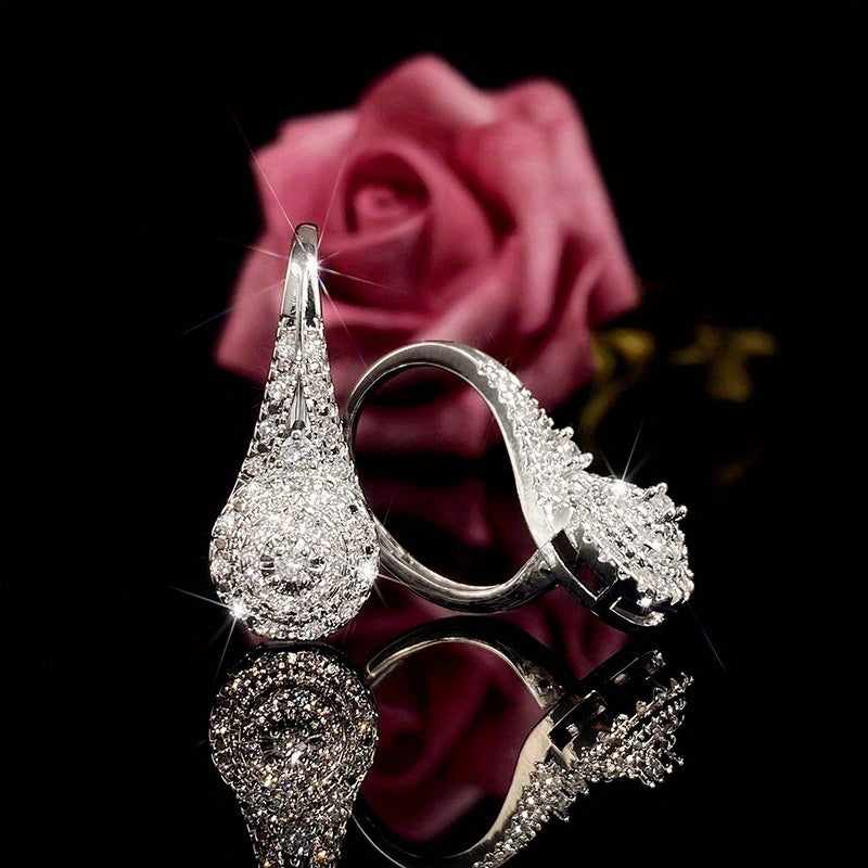 Elegant Cubic Zirconia Drop Earrings
