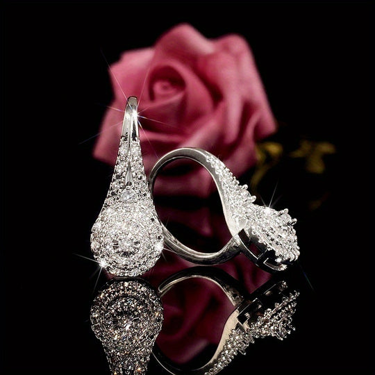 Elegant Cubic Zirconia Drop Earrings