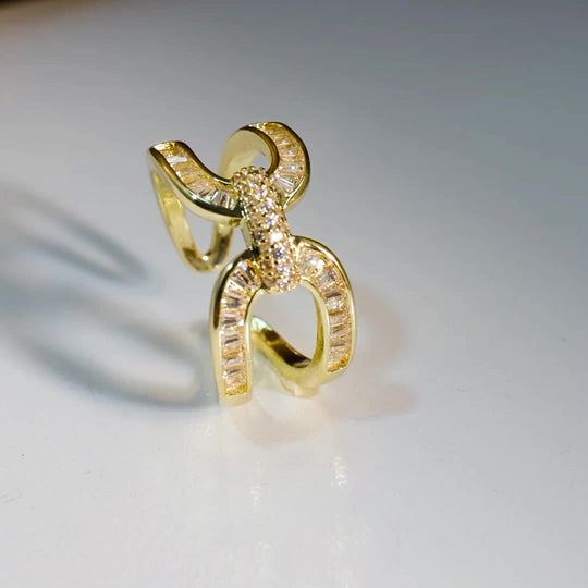 Elegant Cubic Zirconia Open Ring