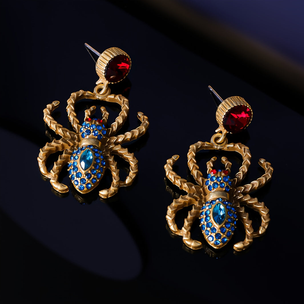 Elegant Spider Drop Earrings
