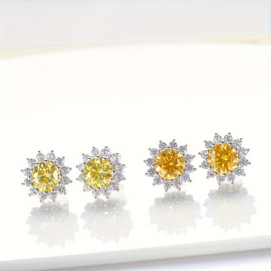 Sunflower Shape Stud Earrings