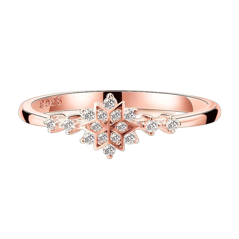 Timeless Zirconia Snowflake Ring