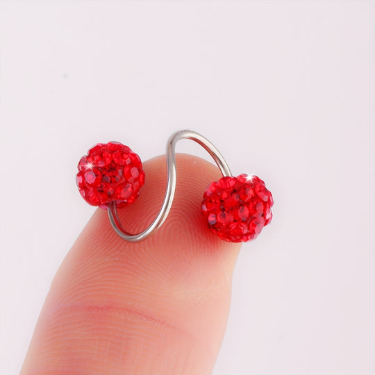 Sparkling Double Sphere Stud Earrings