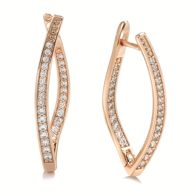Elegant V-Shape Hoop Earrings