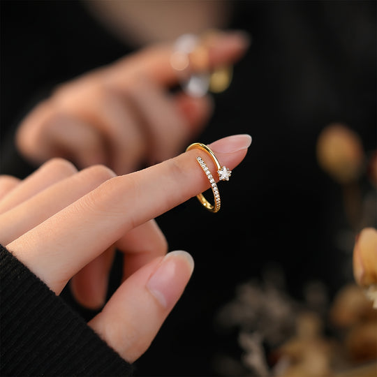 Adjustable Open Star Ring
