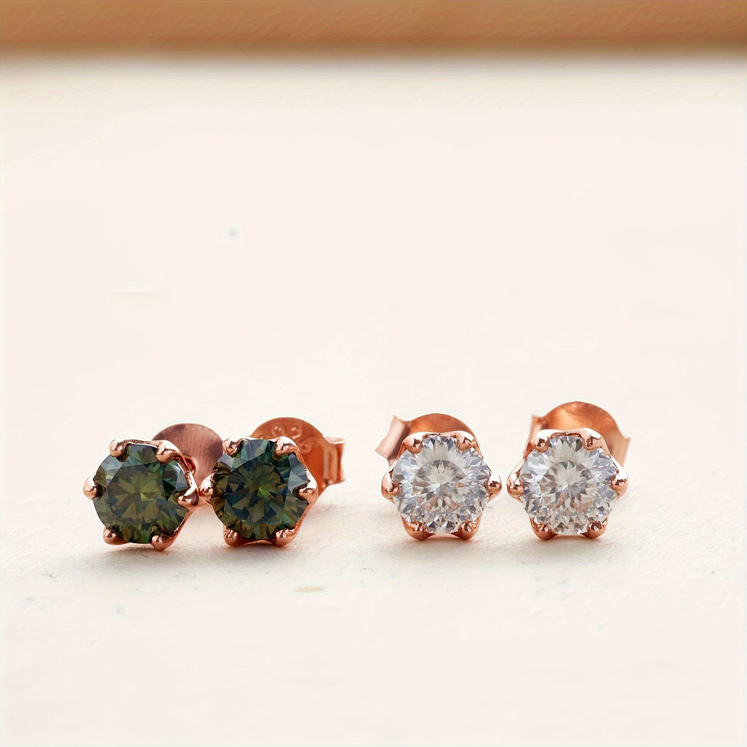 Versatile Moissanite Stud Earrings