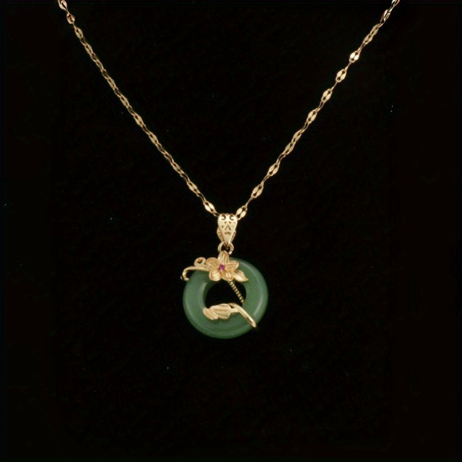 Elegant Floral Vine Pendant Necklace