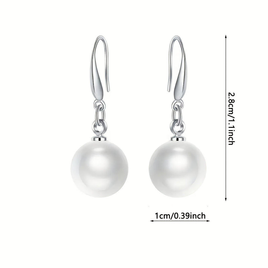 Beautiful White Imitation Pearl Earrings