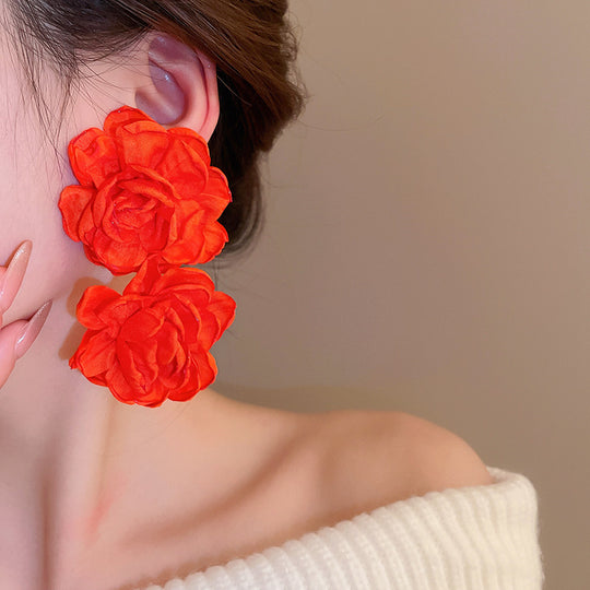Flower Pendant Earrings