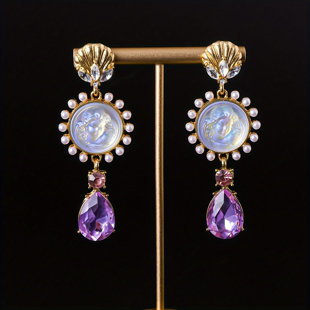 Exquisite Face Teardrop Earrings