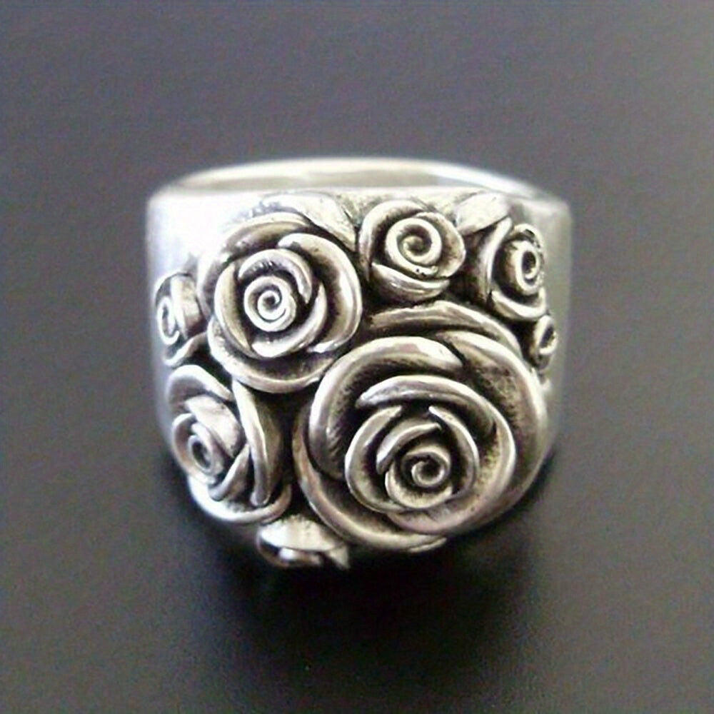 Retro Classic Rose Flower Ring
