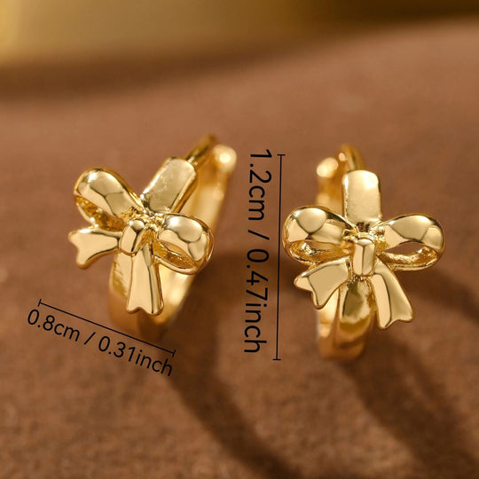 Classic Bow Hoop Earrings