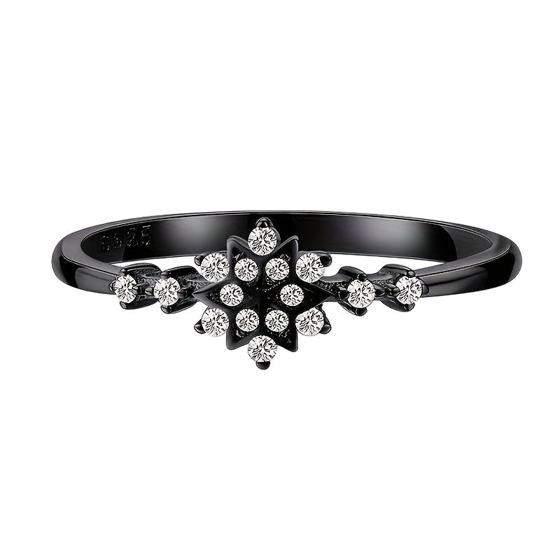 Timeless Zirconia Snowflake Ring