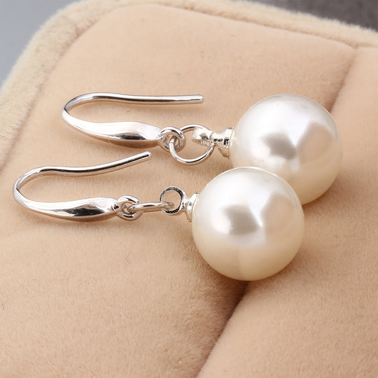Beautiful White Imitation Pearl Earrings