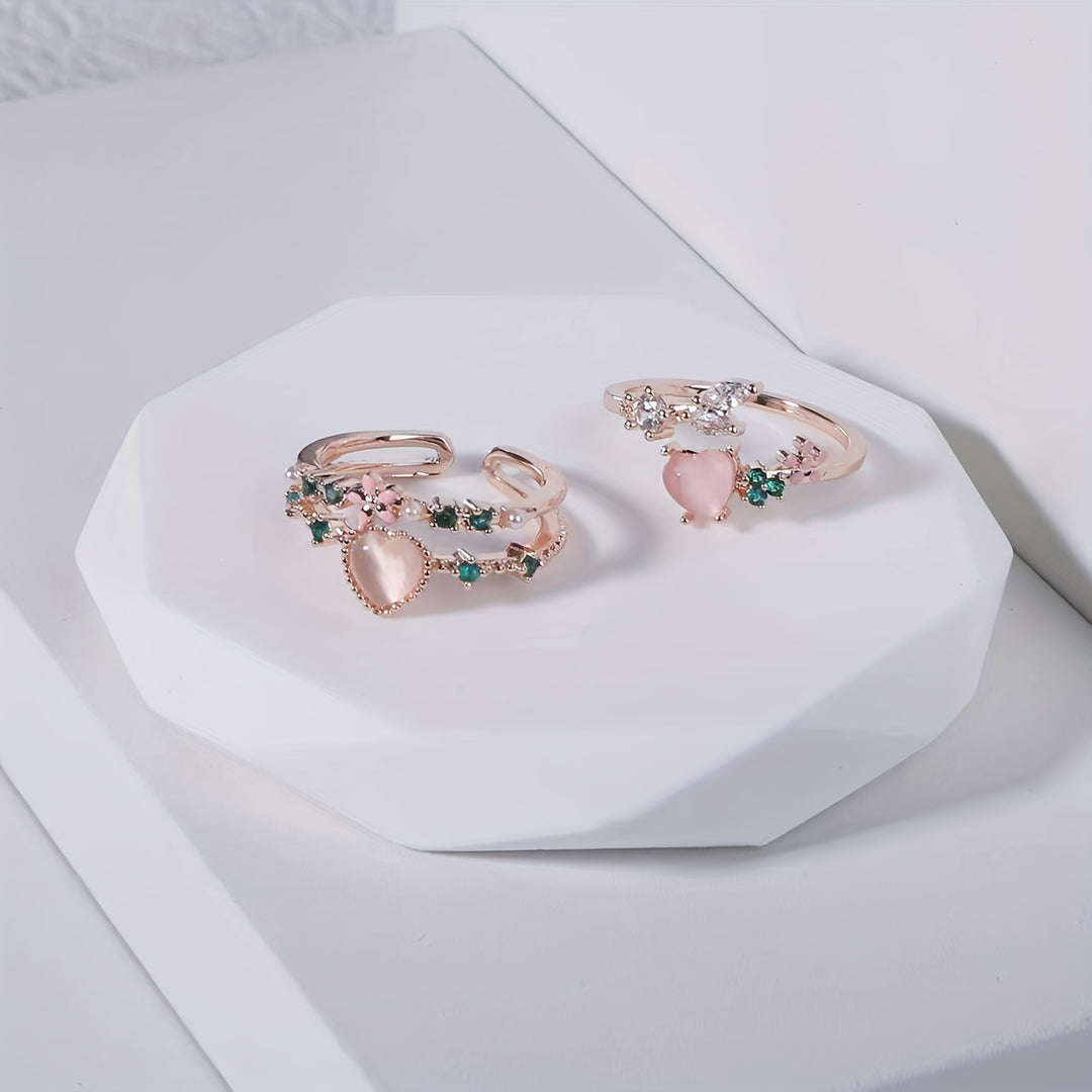 Stylish Heart Open Ring