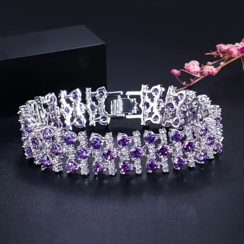 Sleek Bohemian Style Tennis Bracelet
