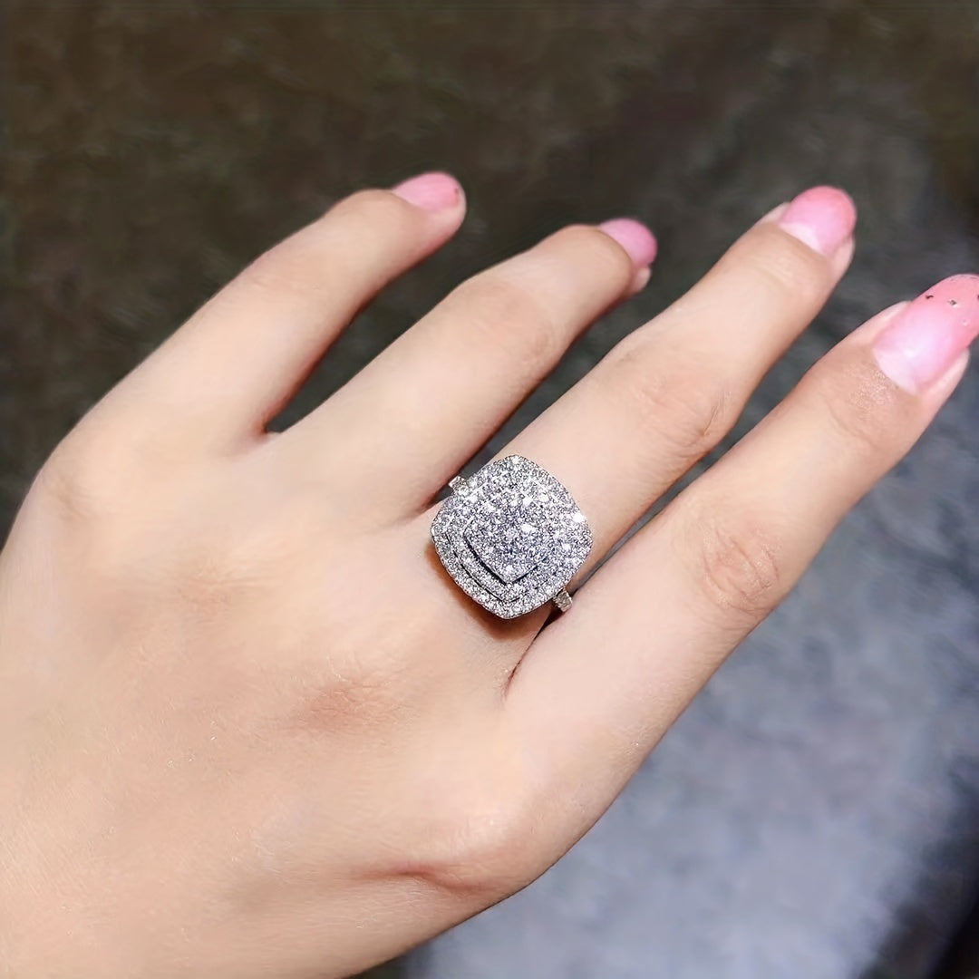 Minimalist  Full White Zirconia Ring