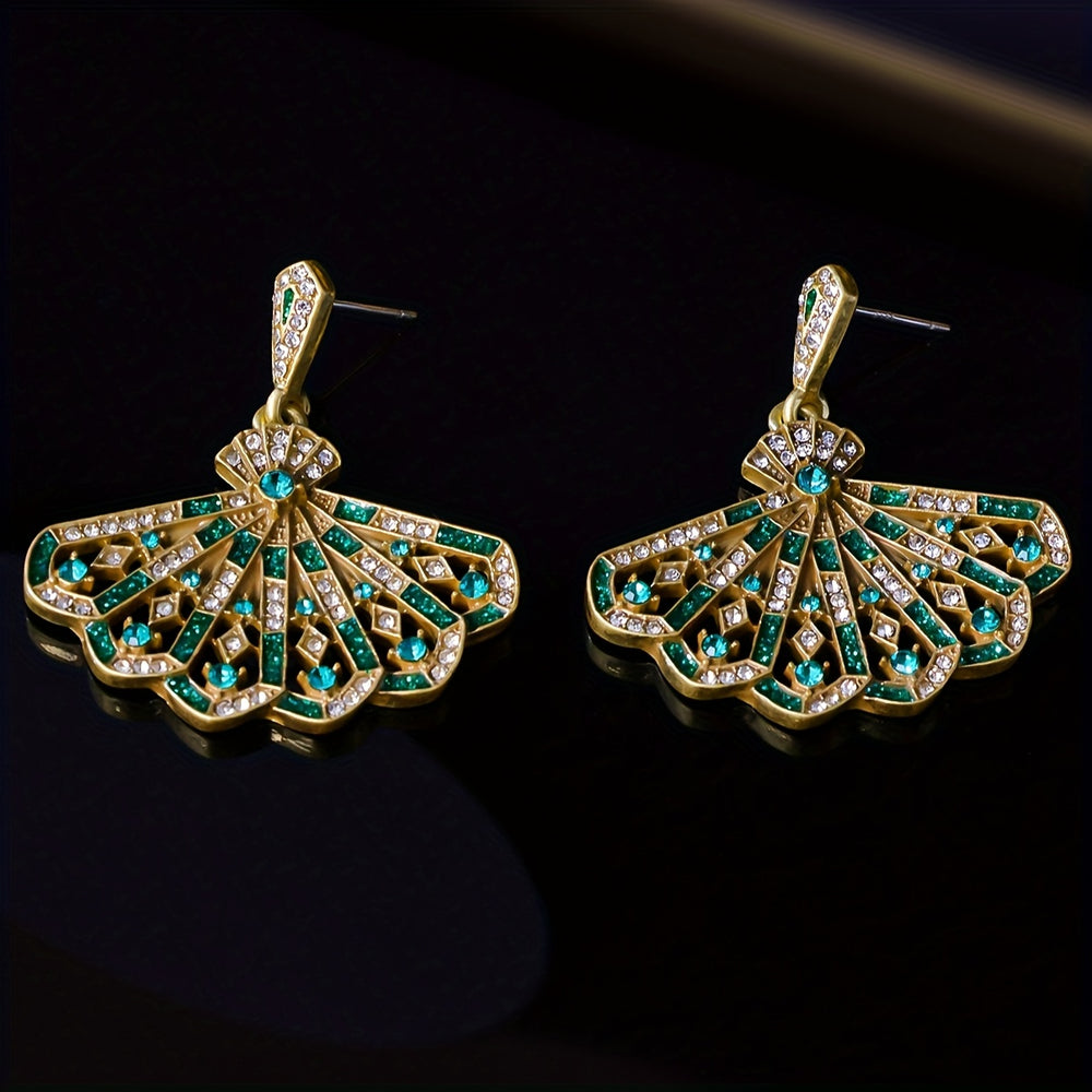 Classic Copper Alloy Earrings with Rhinestone