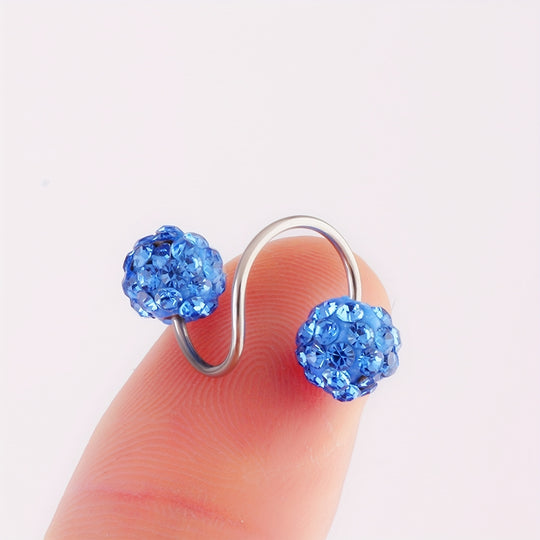 Sparkling Double Sphere Stud Earrings