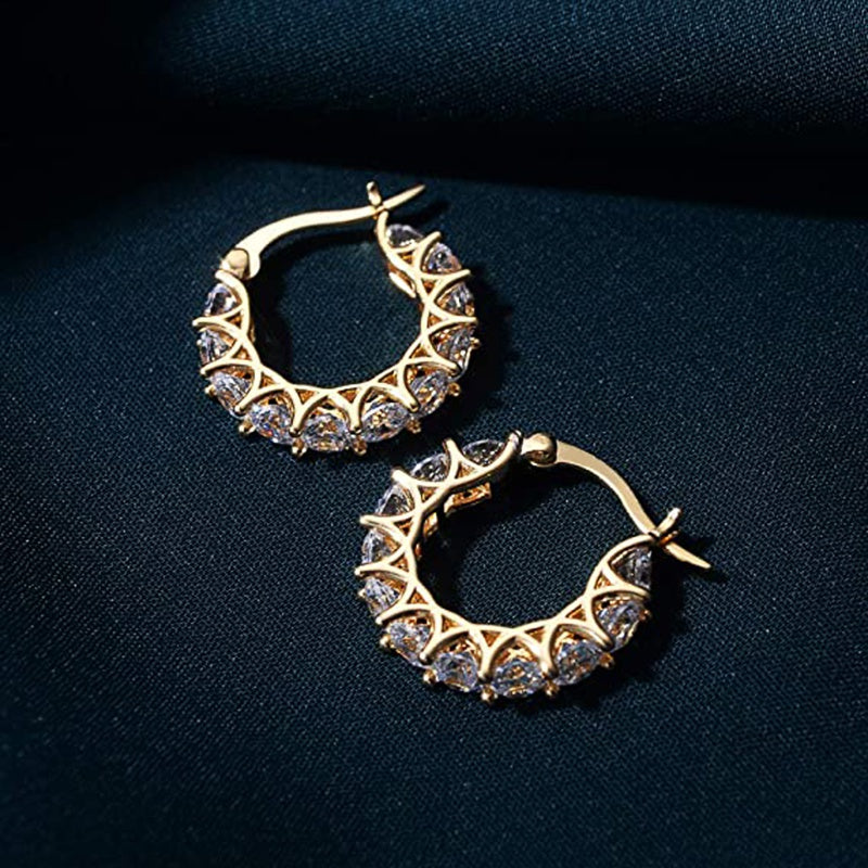 Minimalist Zirconia Hoop Earrings