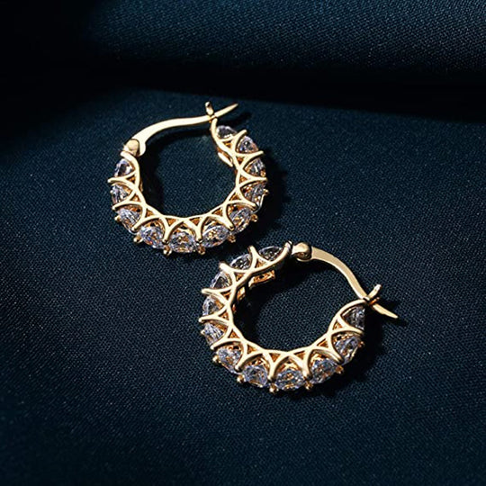 Minimalist Zirconia Hoop Earrings