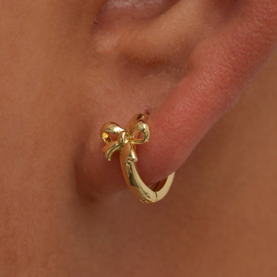 Classic Bow Hoop Earrings