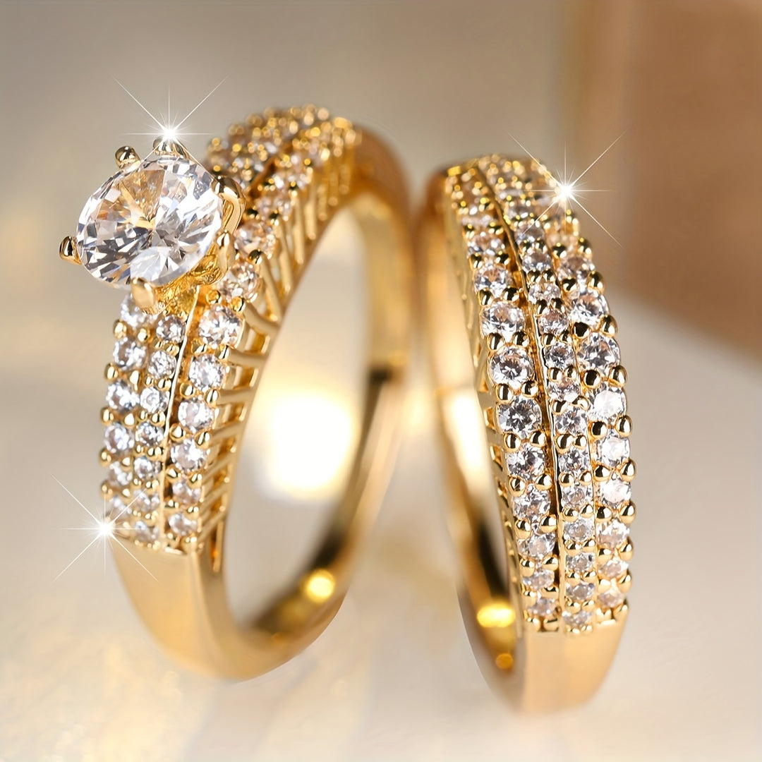 Minimalist White Zirconia Ring Set