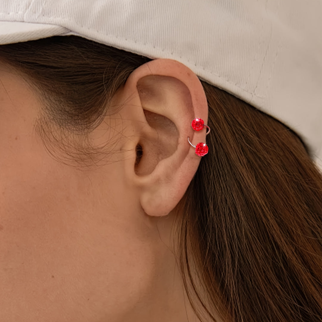 Sparkling Double Sphere Stud Earrings