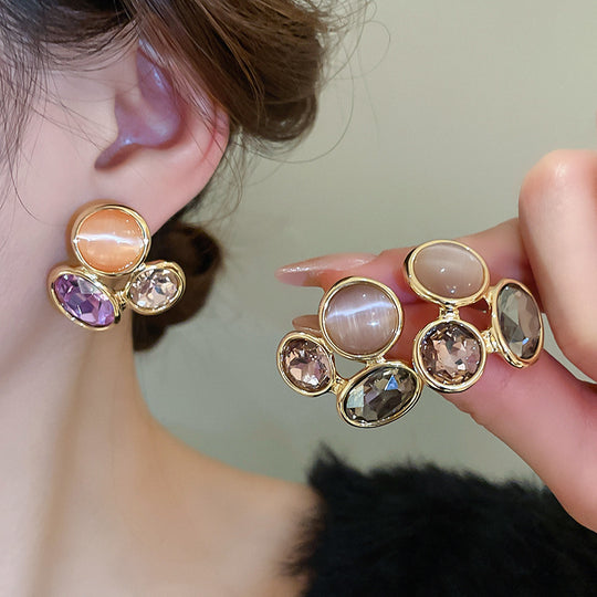 Stylish Oval Hollow Earrings