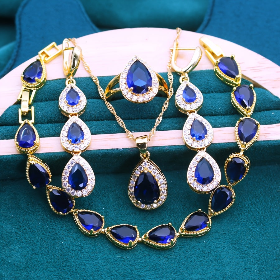 Elegant Water Drop Style Jewelry Set