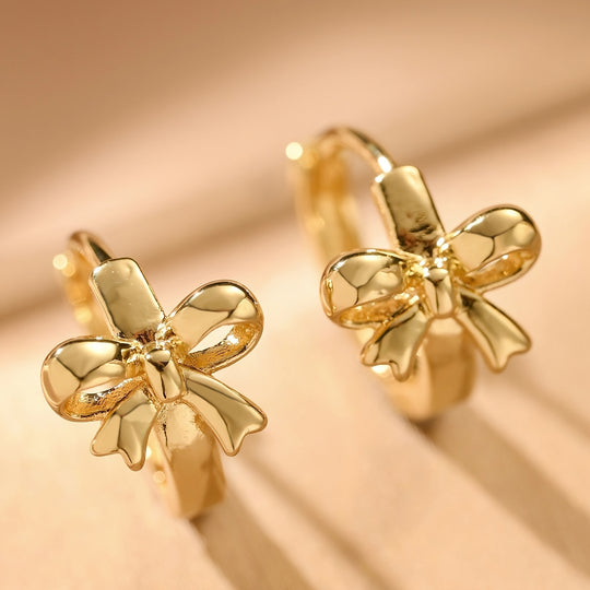 Classic Bow Hoop Earrings